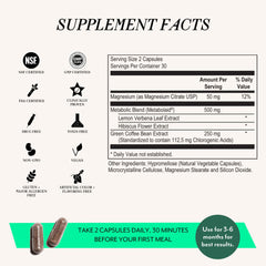 VERACITY SELFCARE Veracity Metabolism Ignite bottle side view with clear labeling for daily routine