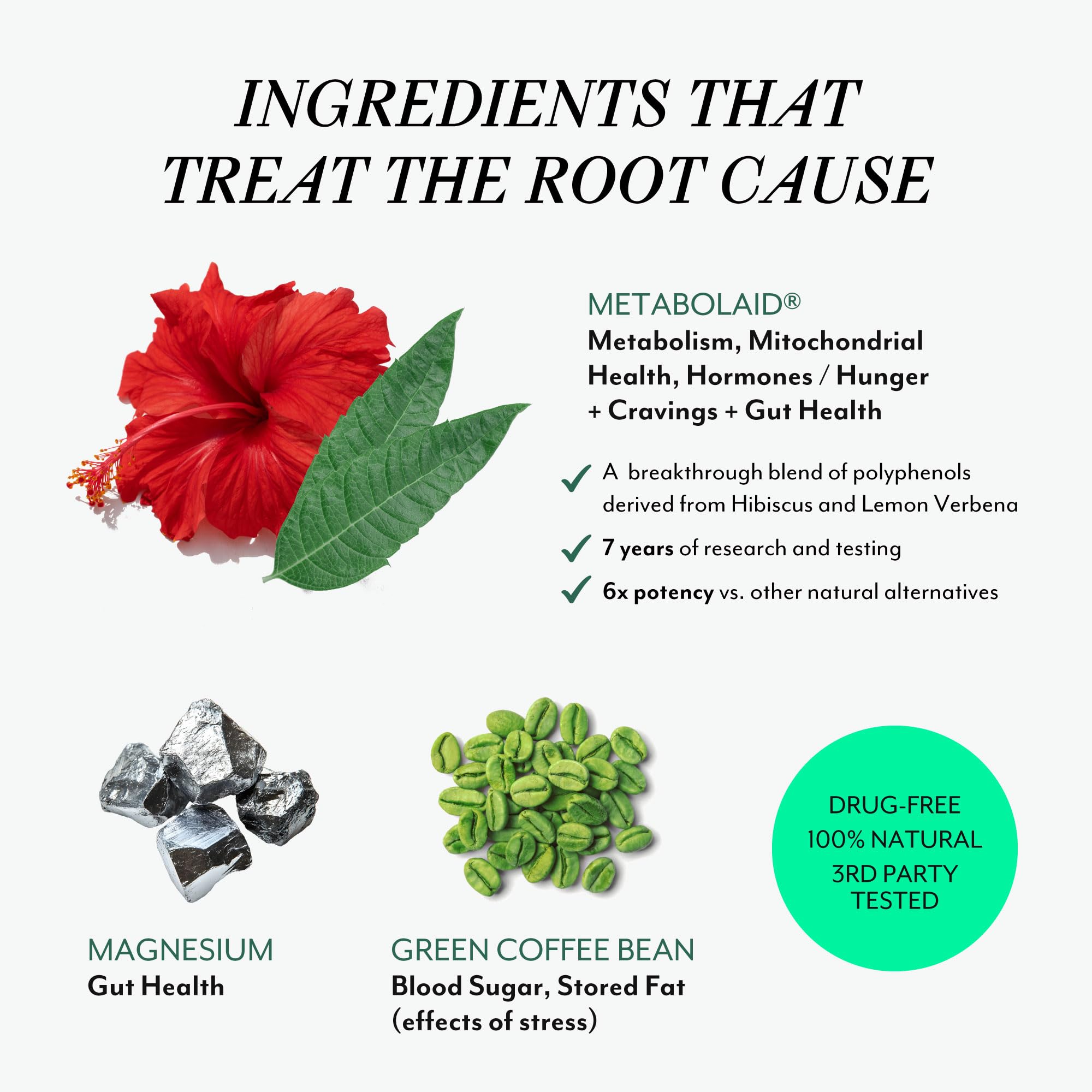 VERACITY SELFCARE Veracity Metabolism Ignite label details highlight vegan and toxin free formulation