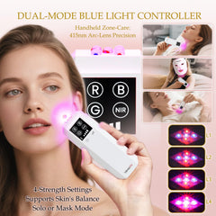 Veraylife detachable blue light controller closeup for targeted oil balance.