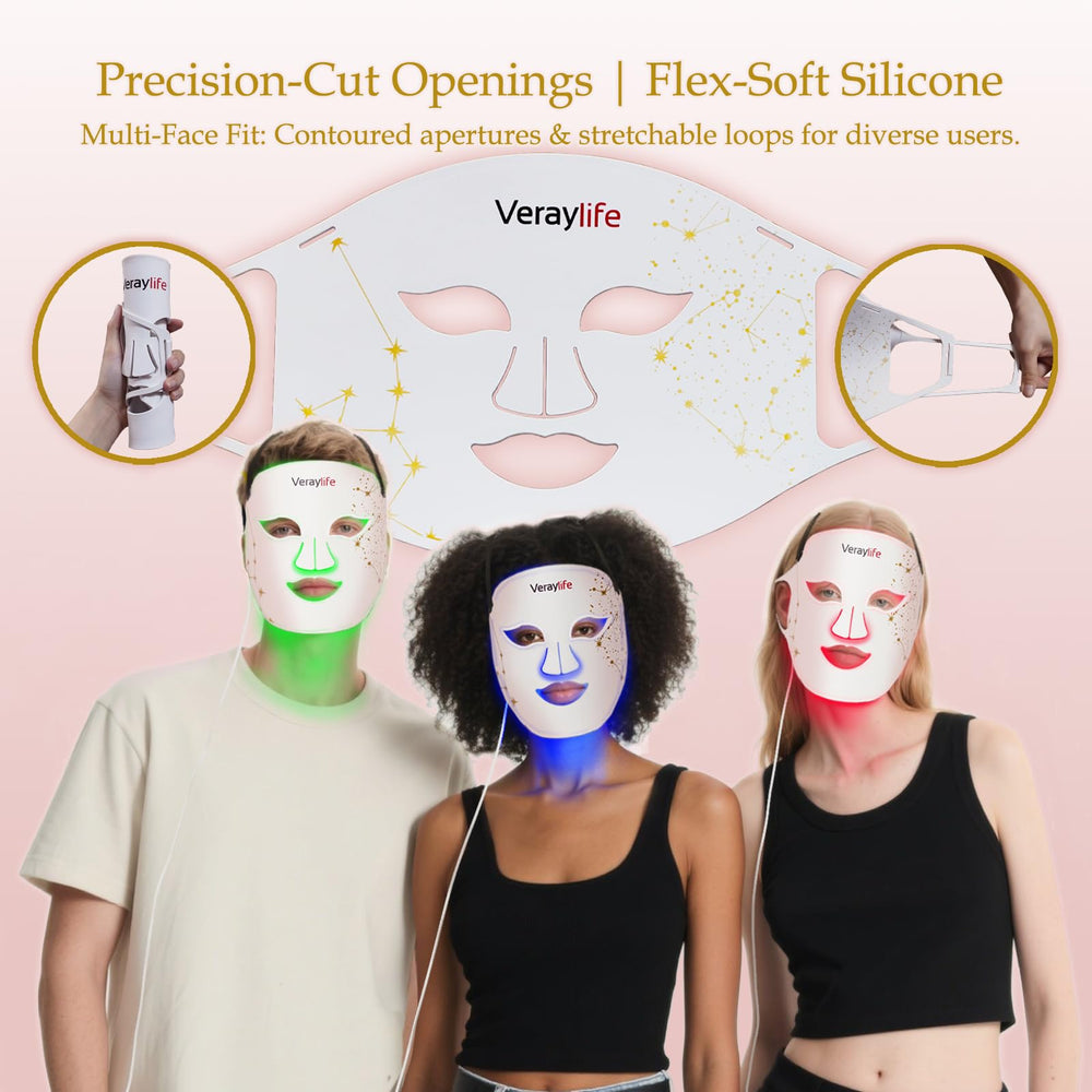 Veraylife ergonomic soft silicone mask fit on the face.