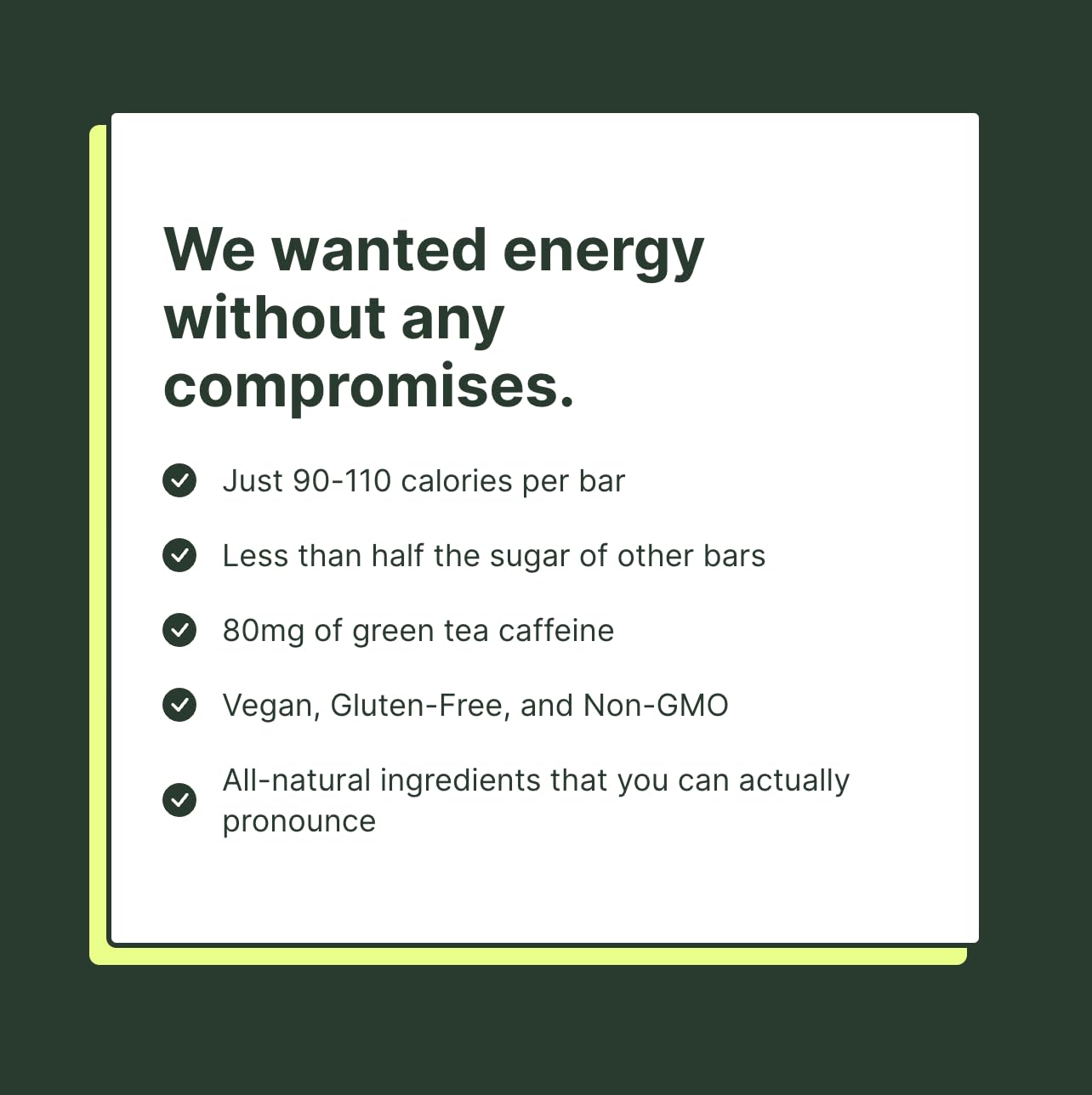 Verb Caffeinated Energy Bar Birthday Cake vegan and gluten-free option highlighted as a snack.