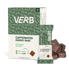 Verb Caffeinated Energy Bar Chocolate Sea Salt pack for on-the-go energy and focus