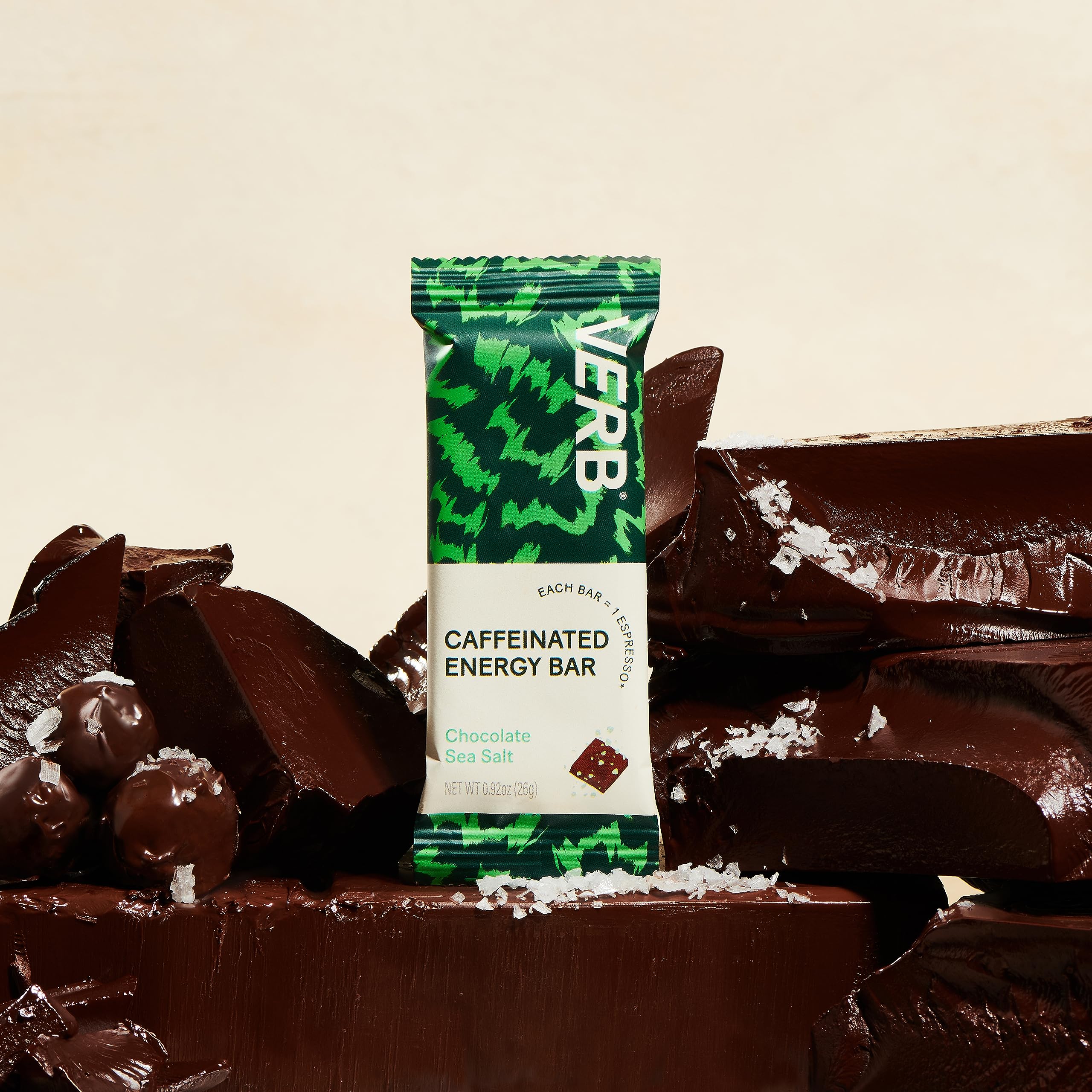 Verb Caffeinated Energy Bar on-the-go in bag for a pre-workout boost
