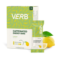 Verb Caffeinated Energy Bar Lemon, packaged for on-the-go energy.