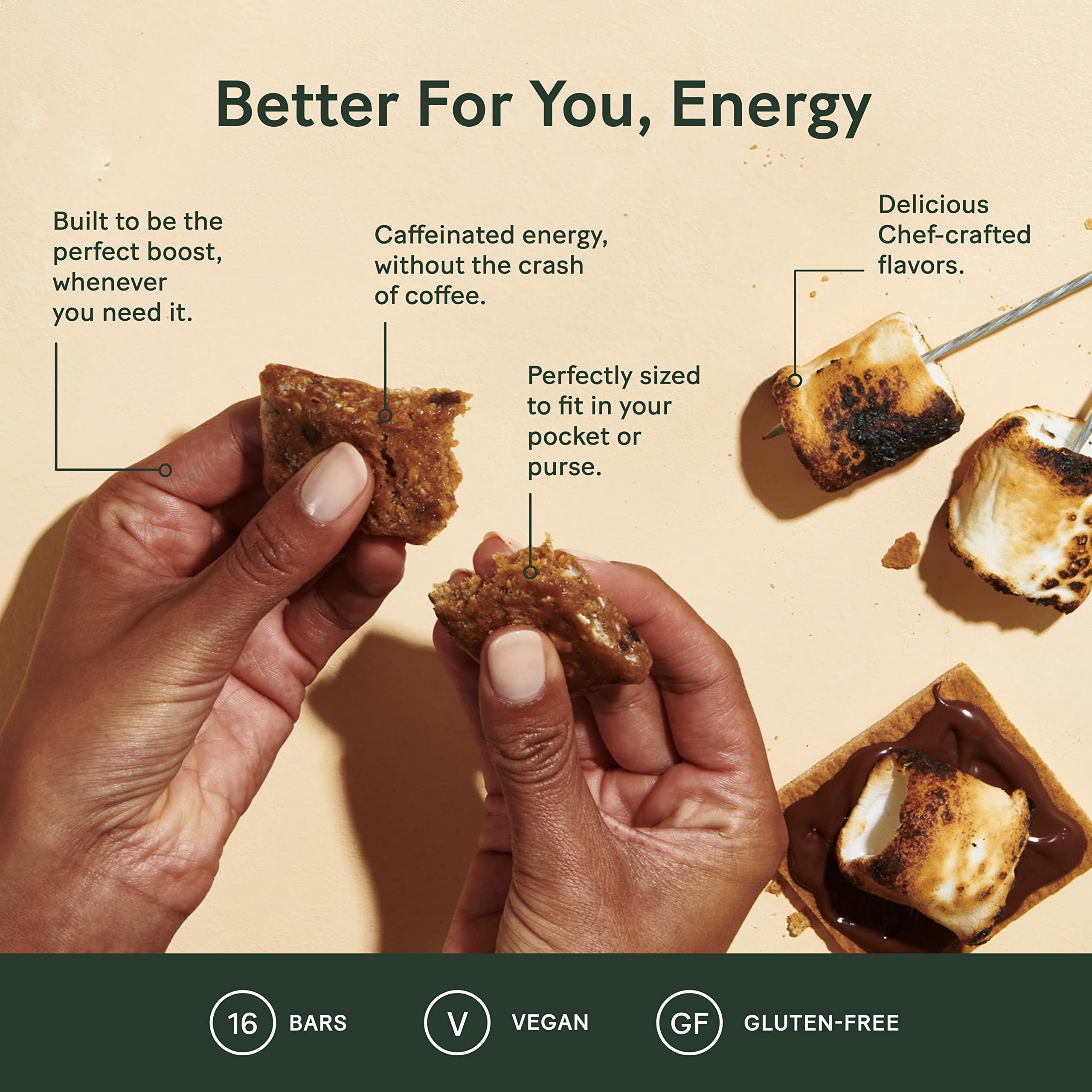Verb Caffeinated Energy Bar S'mores for breakfast or mid-day boost.