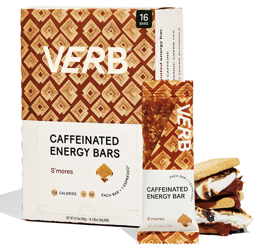 Verb Caffeinated Energy Bar S'mores on-the-go snack for study or work.