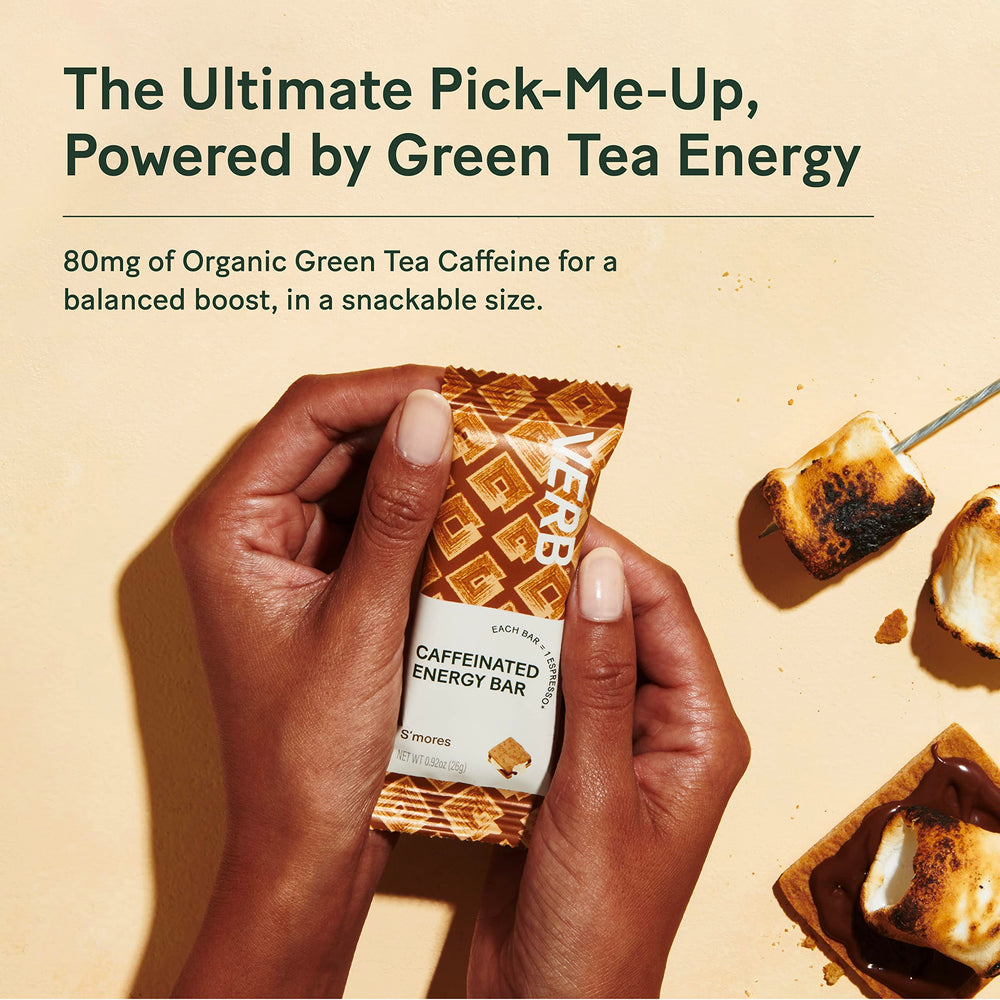 Verb Caffeinated Energy Bar S'mores pre-workout snack for focused energy.