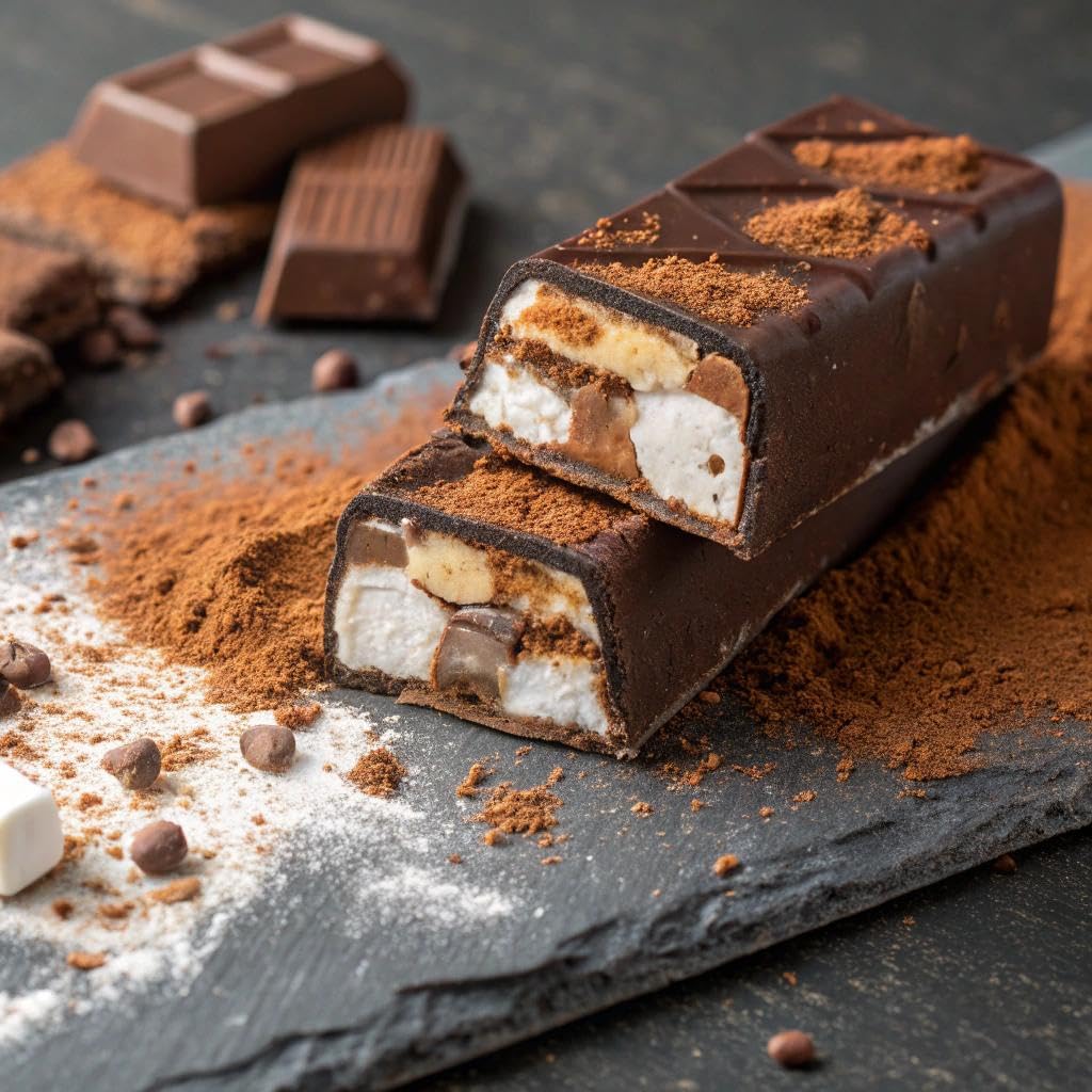 Verb Caffeinated Energy Bar S'mores unwrapped bar ready for quick snacking.