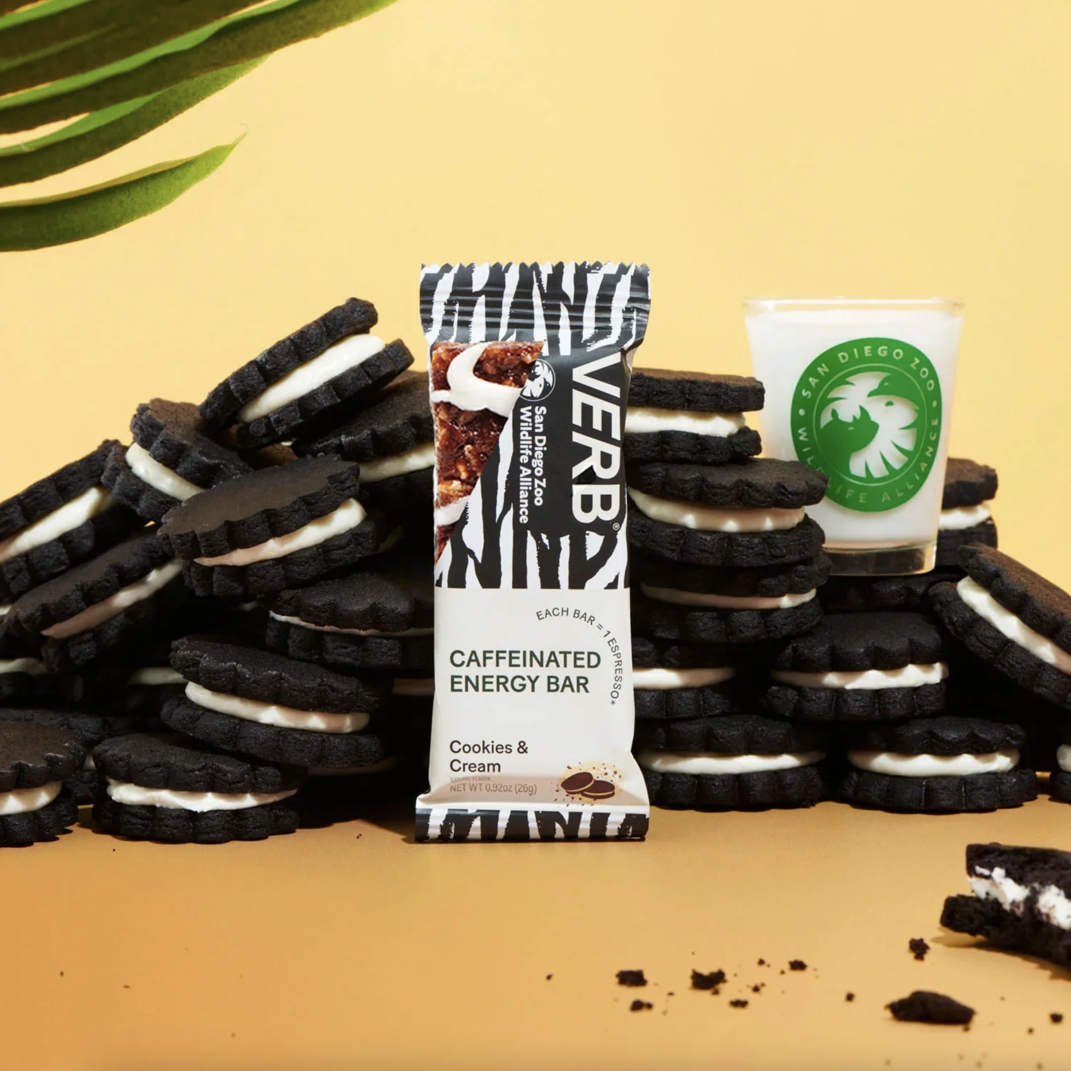 Verb Energy Bar Cookies & Cream on-the-go snack in a bag