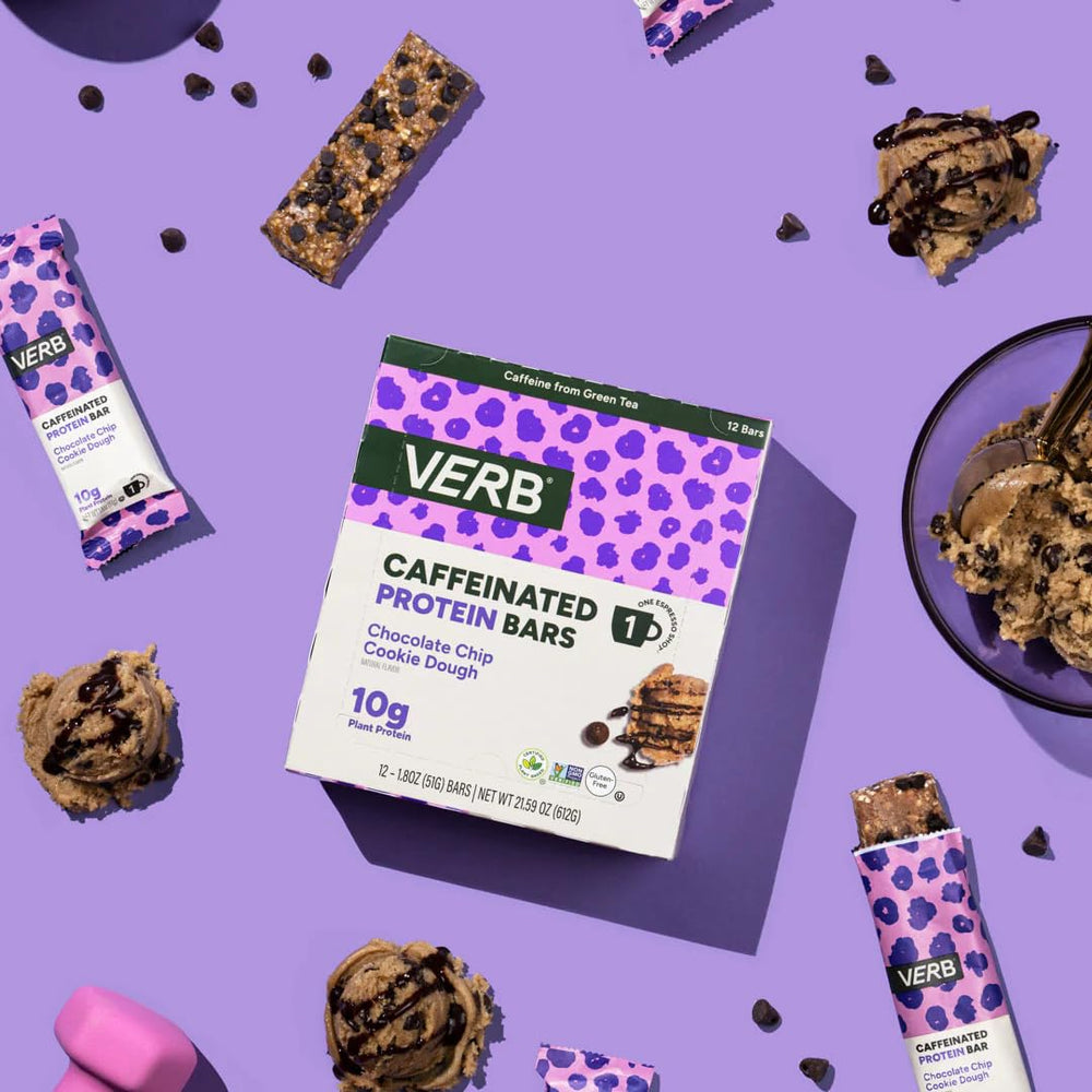 Verb Energy Bar on desk during break highlights portable focus boost