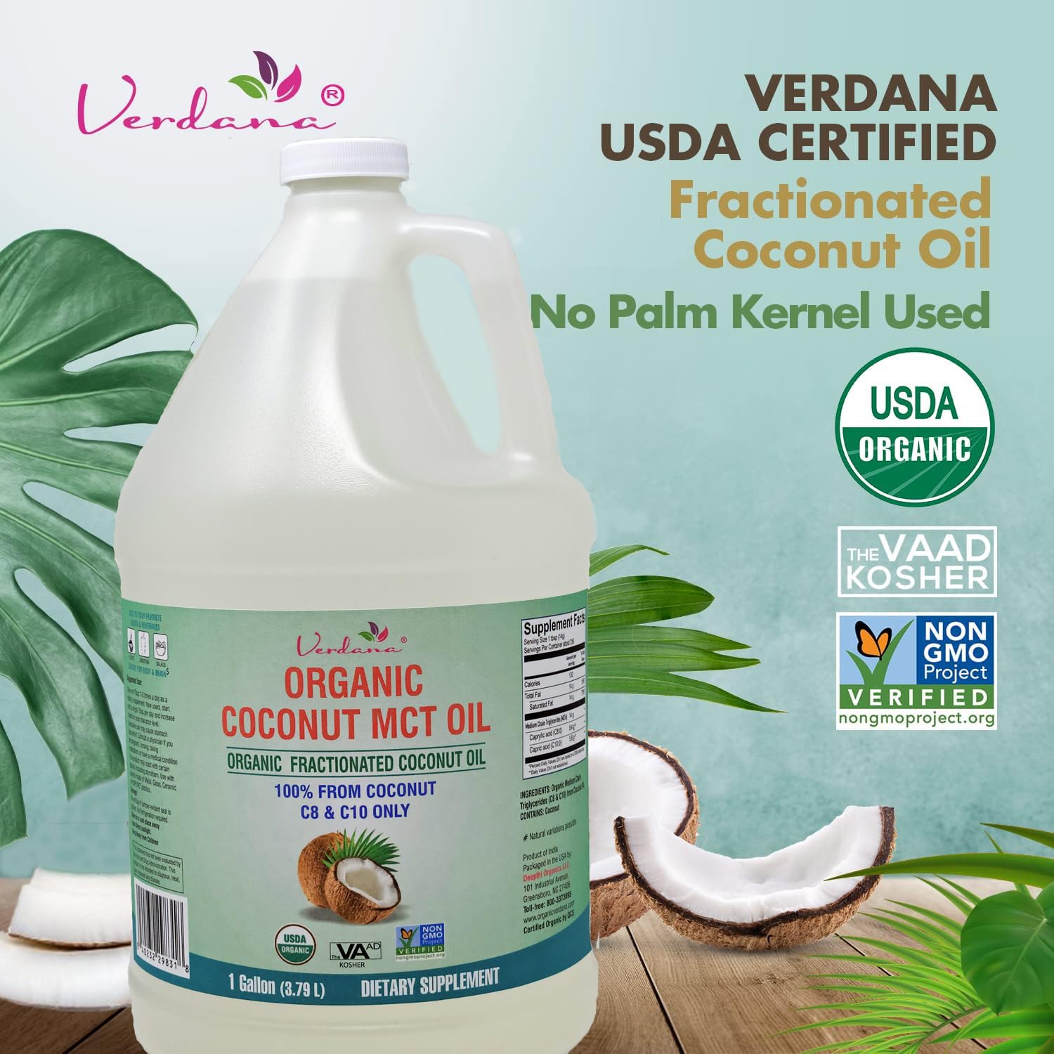 Verdana organic certification label highlights USDA organic quality and trust