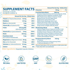 Verdanthus detox ingredients label showing herbal blend for daily wellness