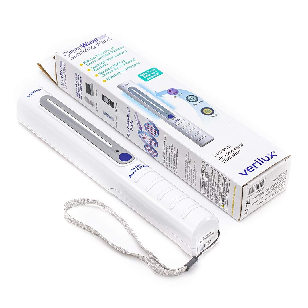 Verilux CleanWave VH03 UV-C indicator light signals when sanitization is active.