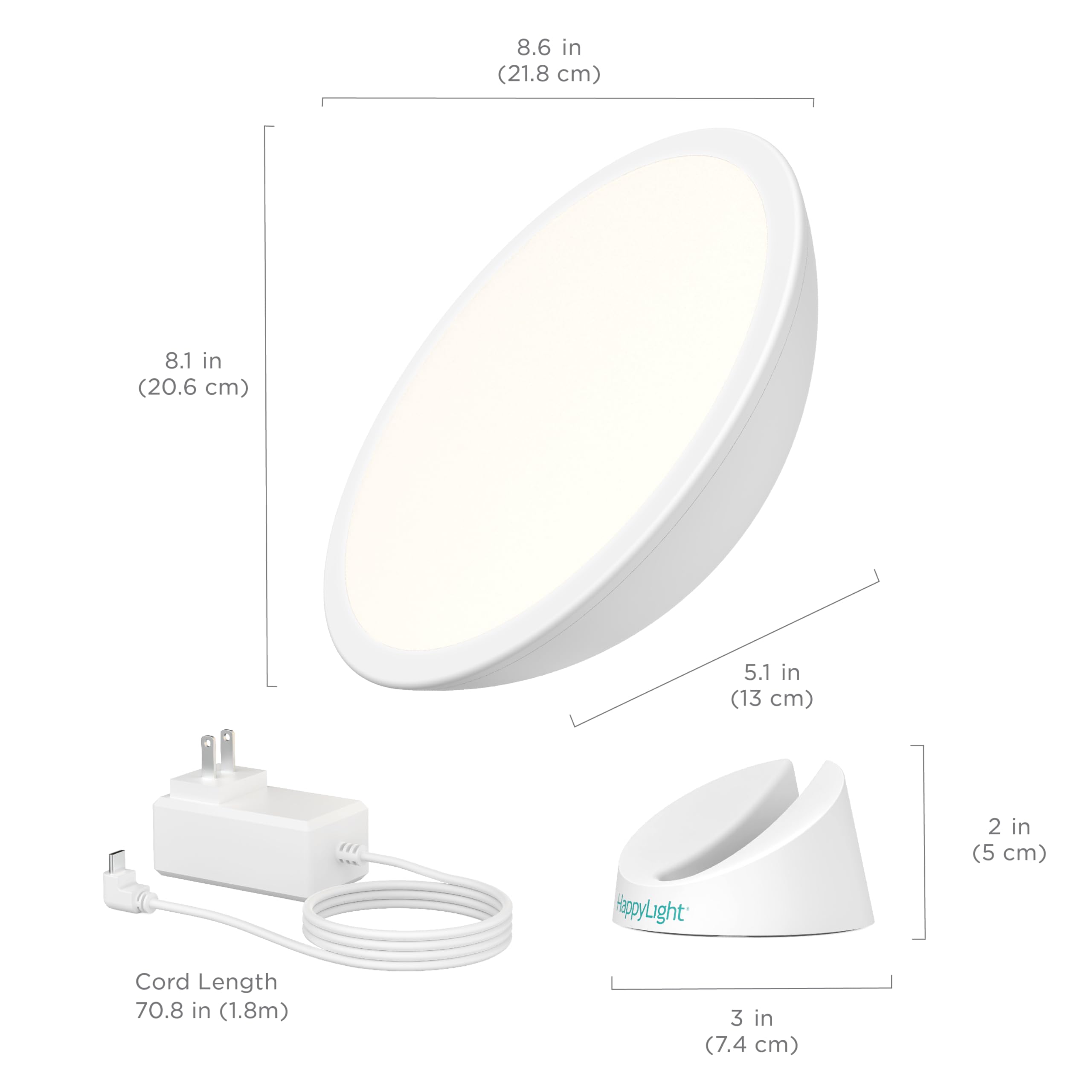 Verilux HappyLight Halo 10,000 lux full-spectrum LED for daylight-like brightness