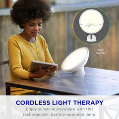 Verilux HappyLight Halo 360° base enabling flexible placement