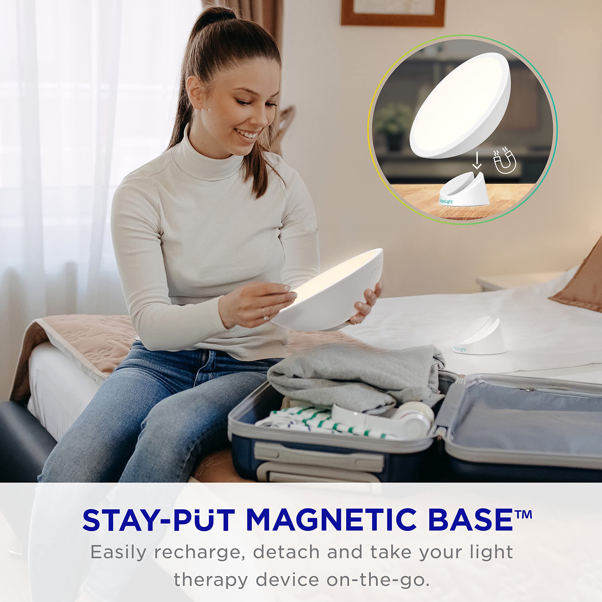 Verilux HappyLight Halo adjustable brightness levels for personalized sessions