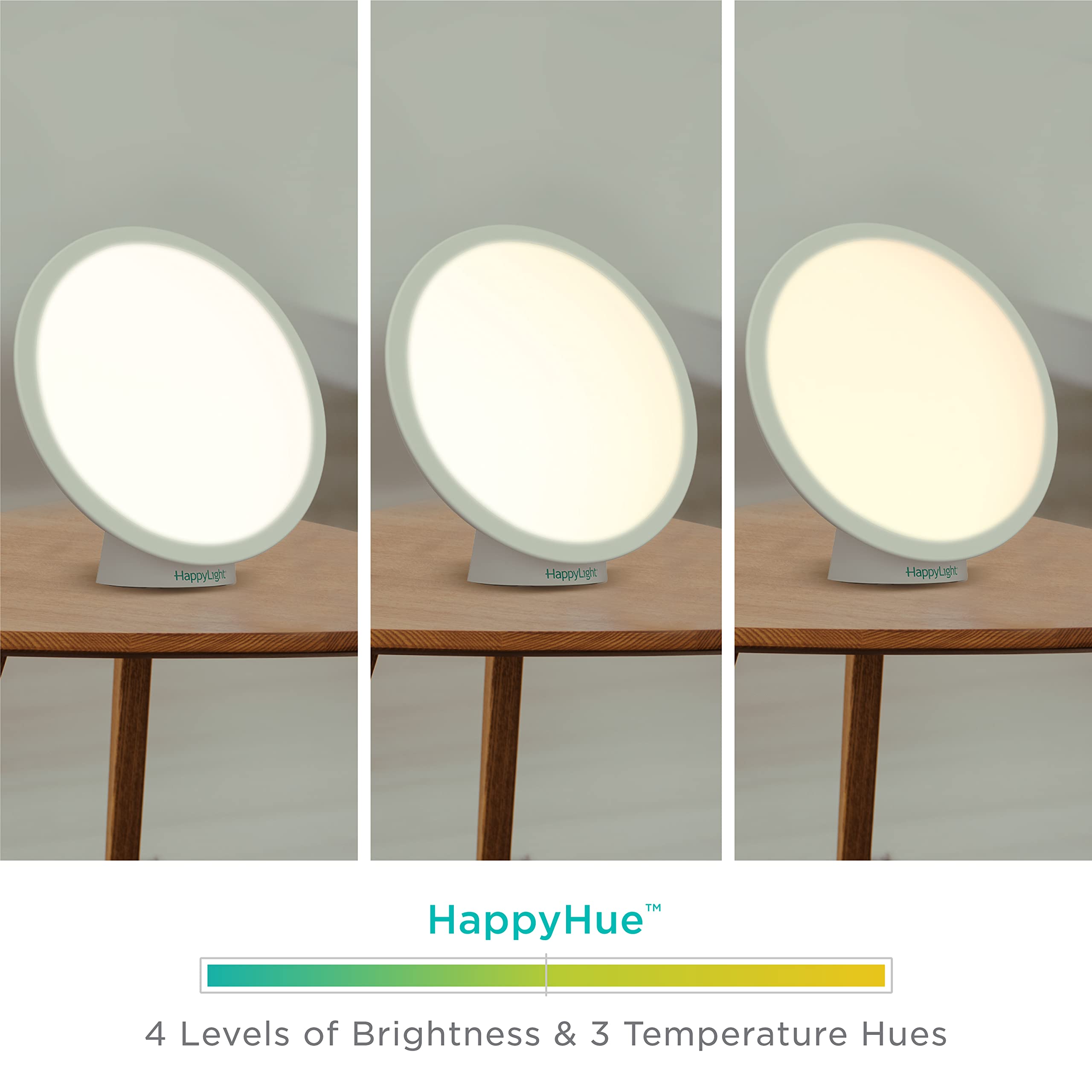 Verilux HappyLight Halo three color temperatures for mood control