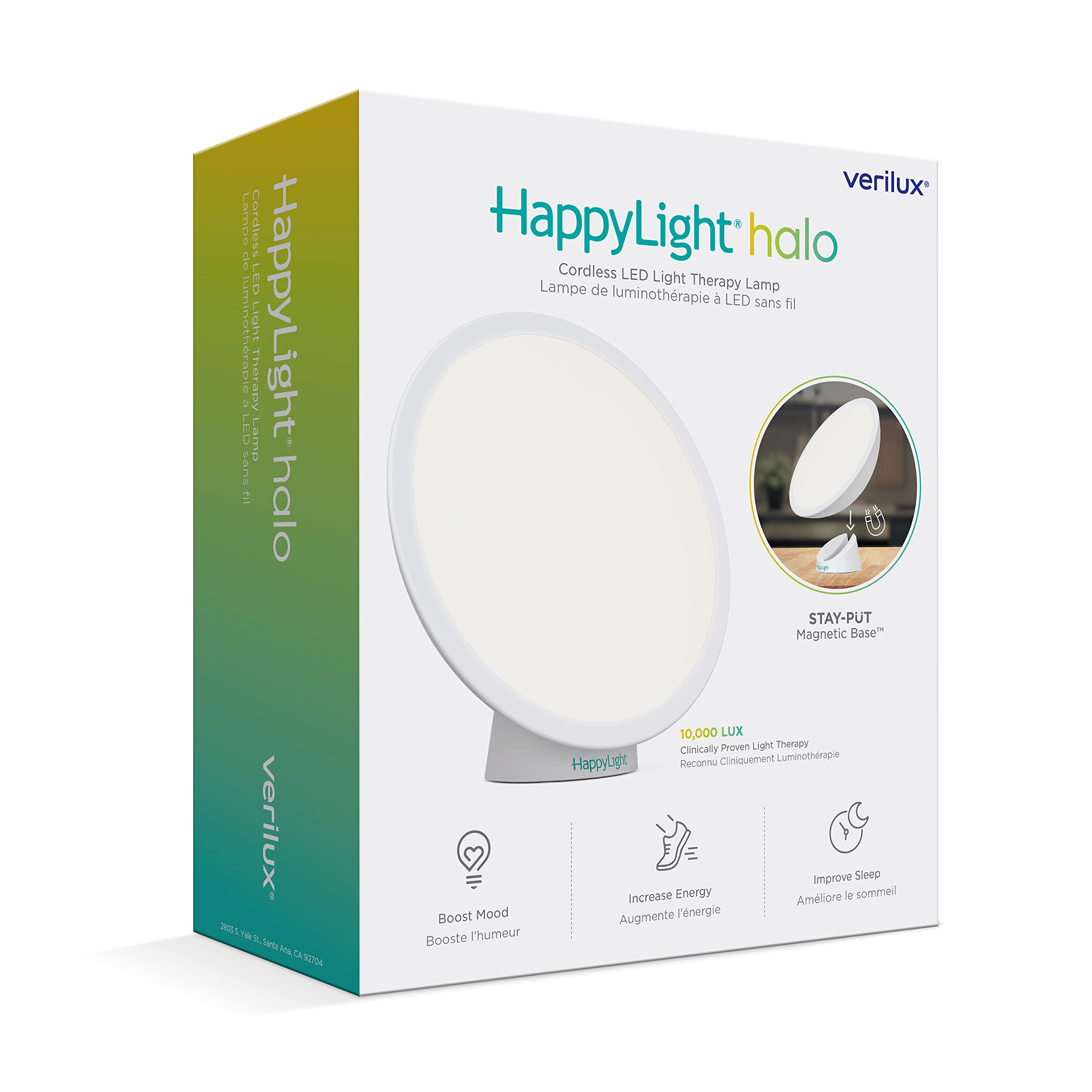 Verilux HappyLight Halo compact desk design for daily routines