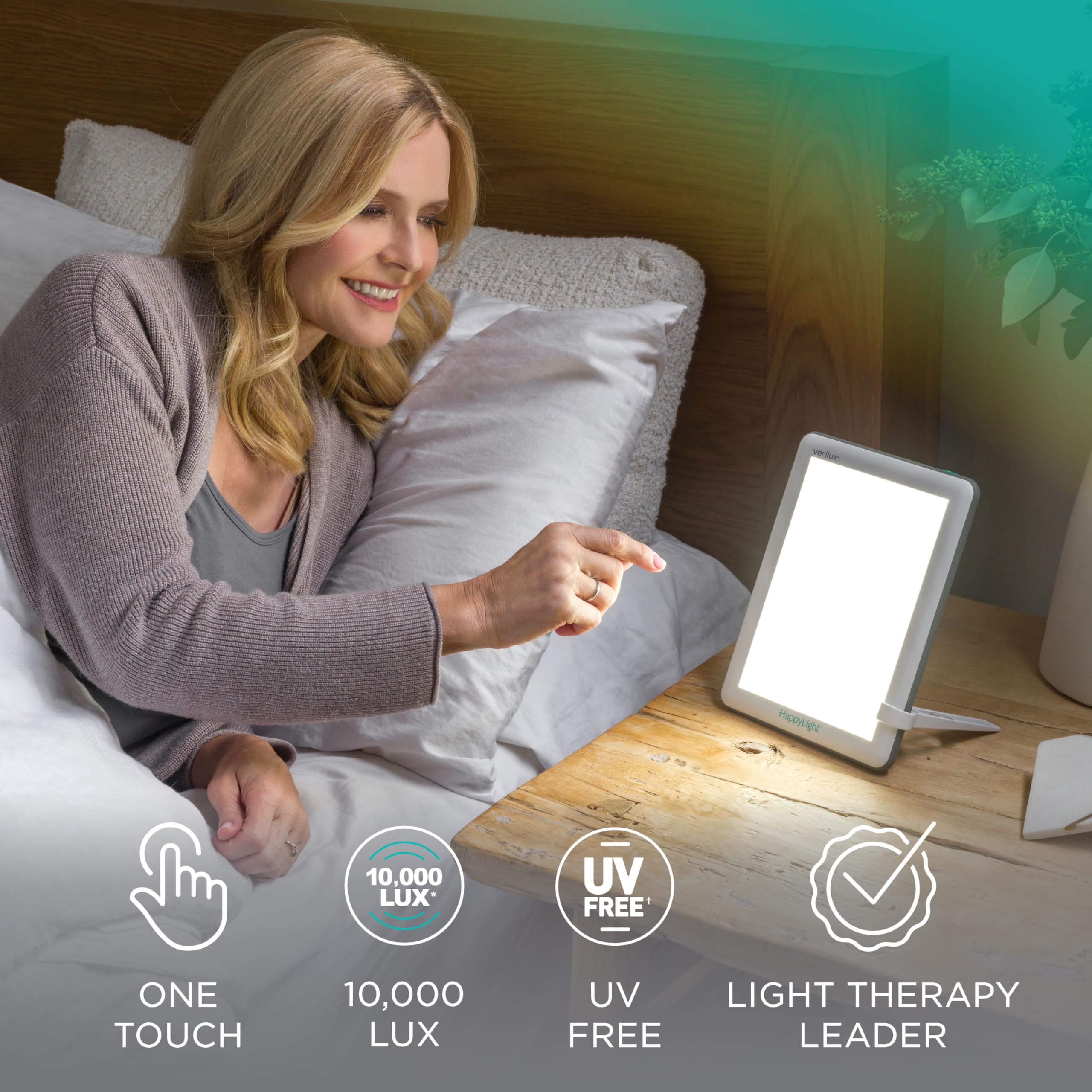 UV-free LED full-spectrum light delivers bright, glare-free illumination for mood and energy.