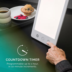 Verilux HappyLight Luxe color temperature control for morning or afternoon needs.