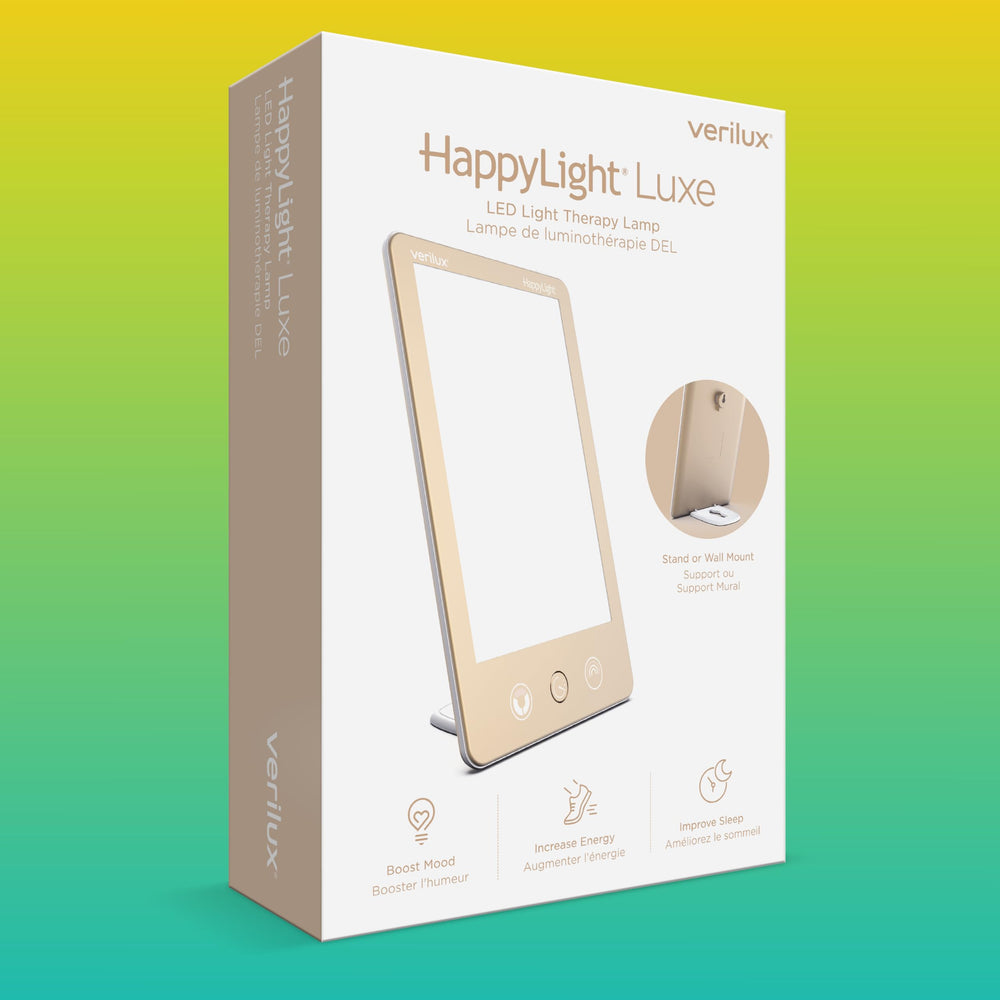 Verilux HappyLight Luxe ideal for home or office use with flexible lighting options.
