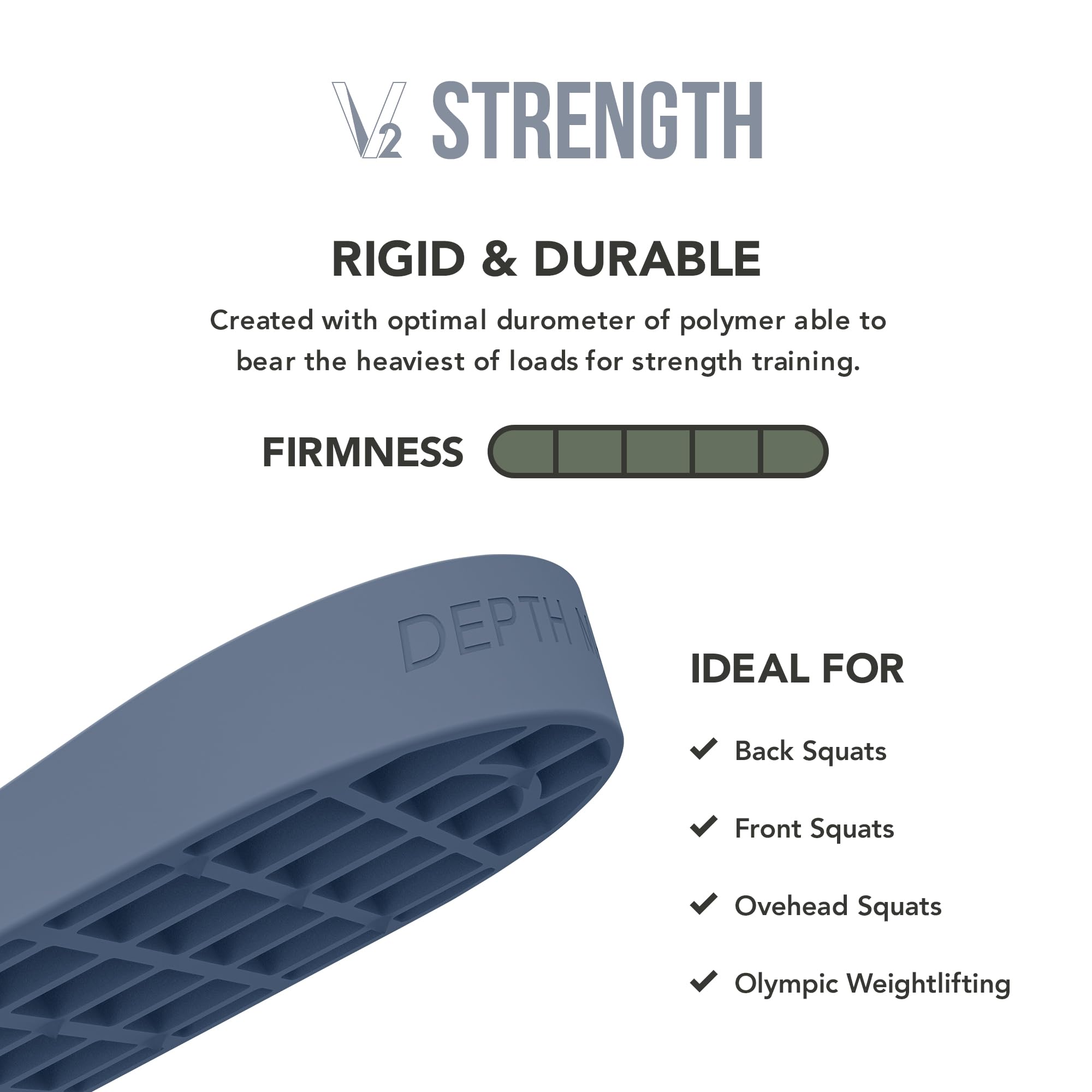 VersaLifts Strength Heel Lift Inserts back view provides compact heel support and alignment