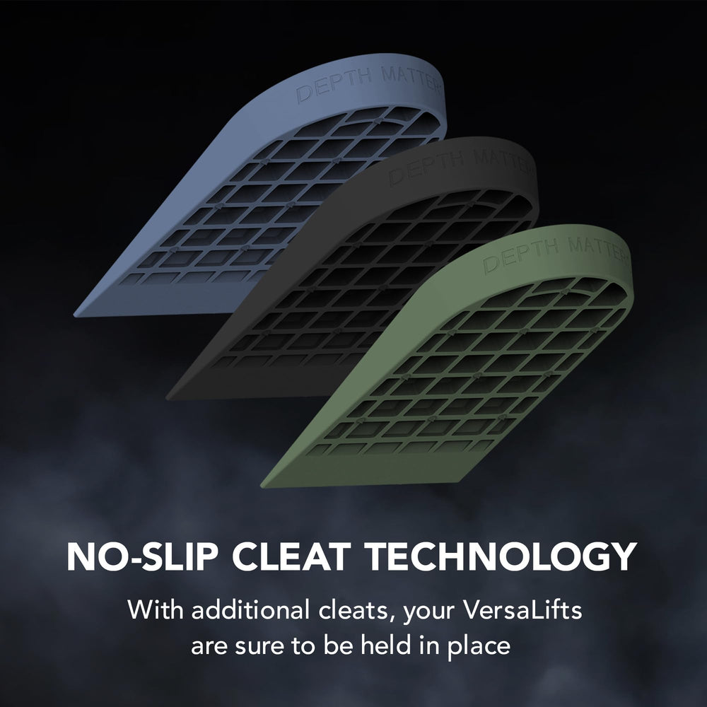 VersaLifts Strength Heel Lift Inserts in use during squats aids knee tracking