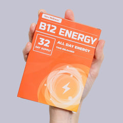 Applied Veru Wellness B12 Energy Patch on skin for daily focus.