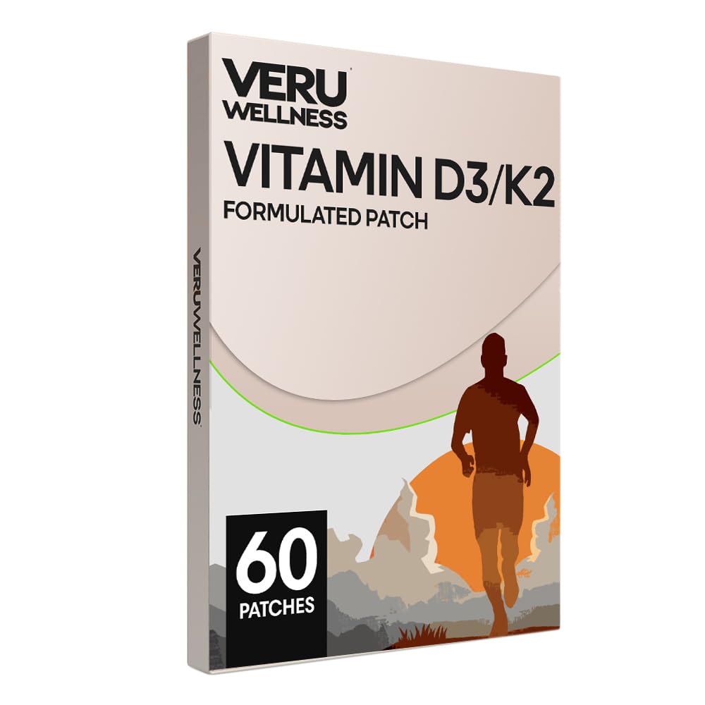 Veru Wellness D3/K2 patch packaging shows a 60 day supply for convenience.