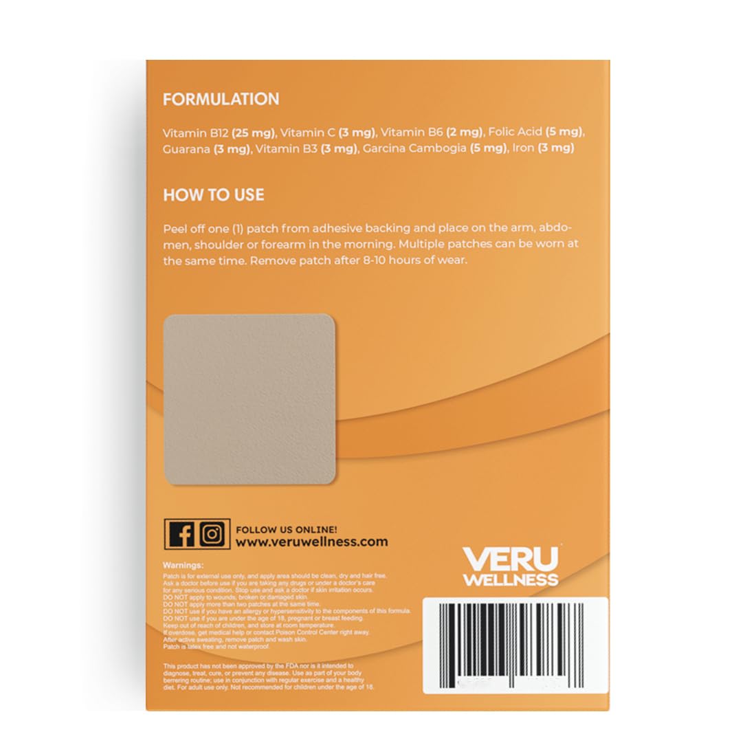 Veru Wellness parche aplicándolo fácilmente, para uso discreto todo el día.