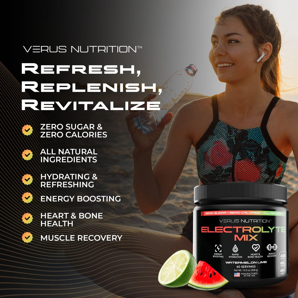 VERUS NUTRITION Electrolytes Powder Watermelon Lime keto-friendly label