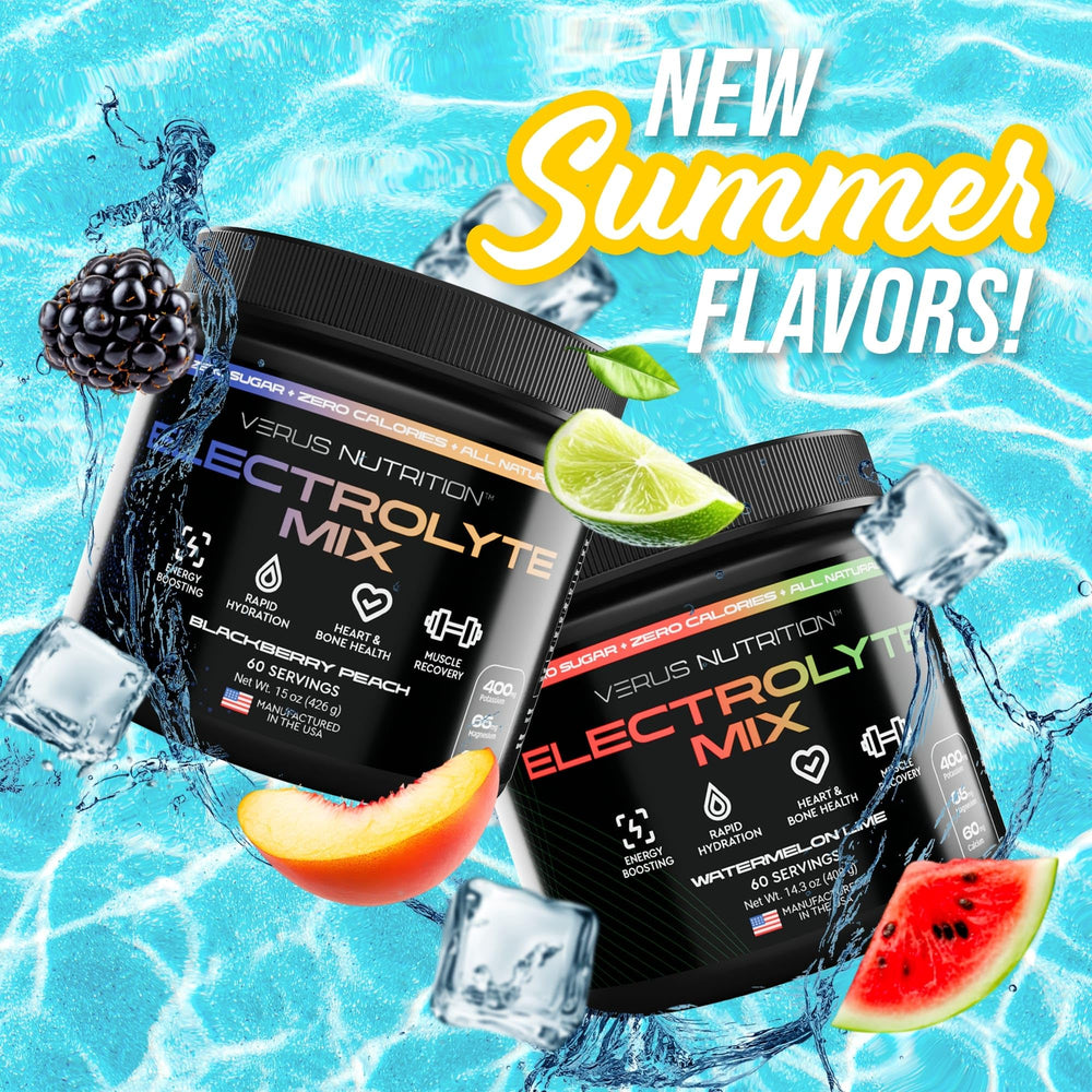 VERUS NUTRITION Electrolytes Powder Watermelon Lime recyclable bottle highlight