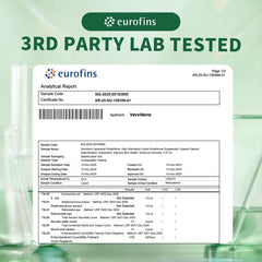 Vervidora liposomal glutathione label close-up with branding.