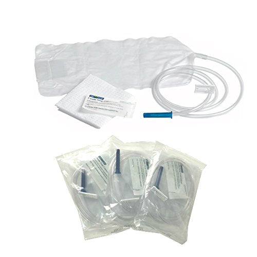 Vetmed USA Enema Kit: enfoque visual en bolsas estériles de un solo uso para higiene segura.