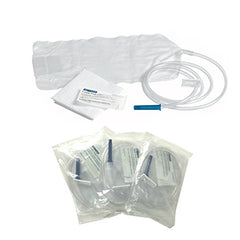 Vetmed USA Enema Kit: enfoque visual en bolsas estériles de un solo uso para higiene segura.