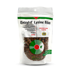 Vetoquinol Enisyl-F Lysine Bites bag front shows packaging and reliability