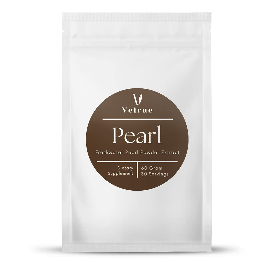 Vetrue Pure Pearl Powder jar, smooth-dispensing container for daily supplement use