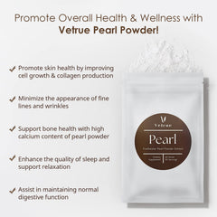 Vetrue Pure Pearl Powder scoop showing precise 2 g servings for beverages