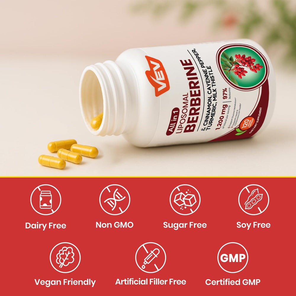 VEV Berberine vegan non-GMO label for trusted quality