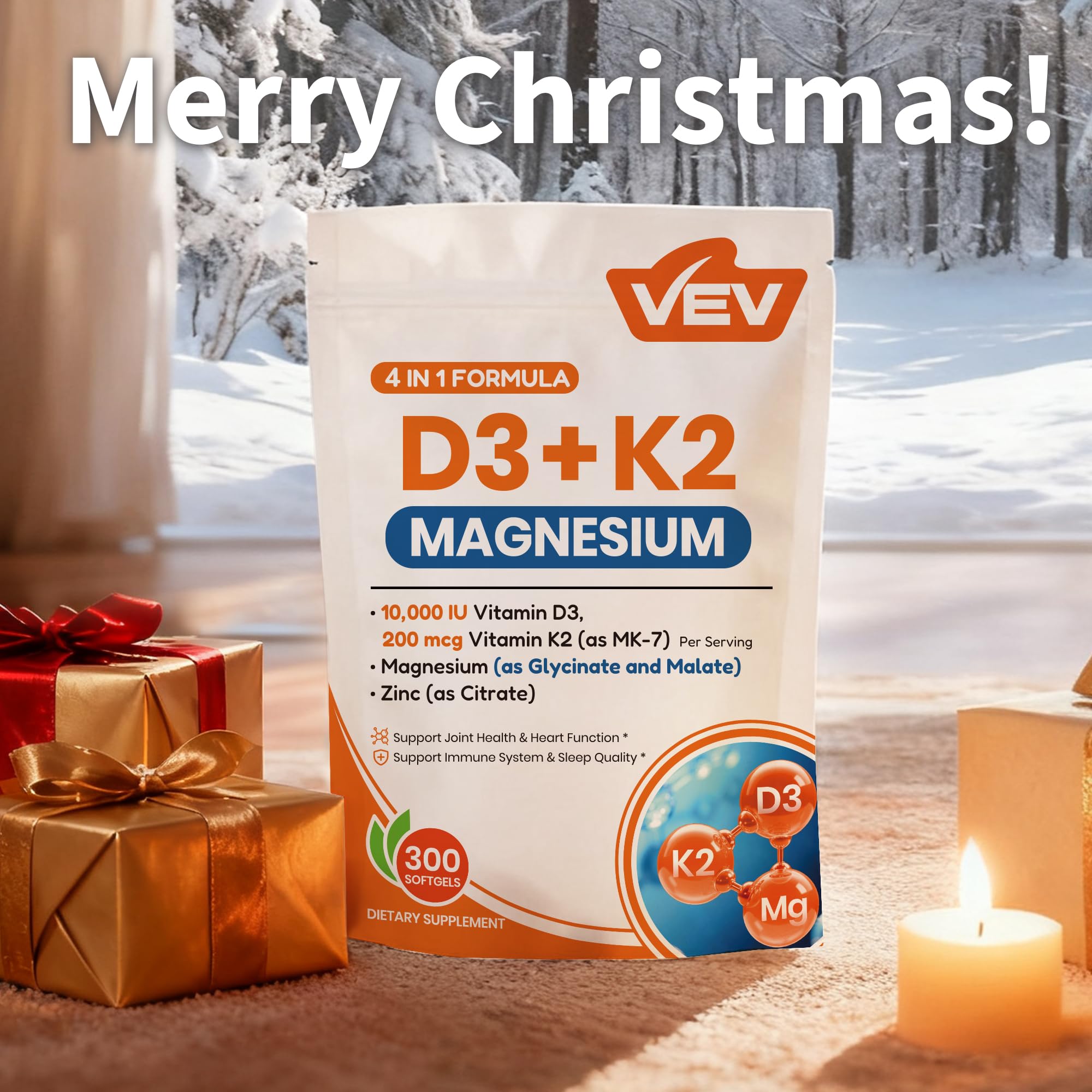 VEV bottle displayed on daily routine setup.