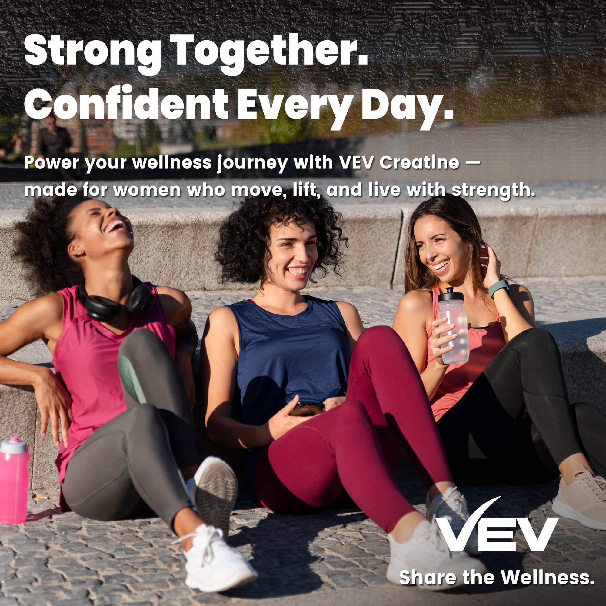 Active woman using VEV Creatine during training session
