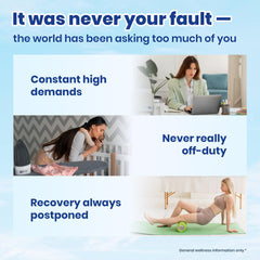 VEV DeepCalm formula highlighting Ashwagandha and L-Theanine ingredients