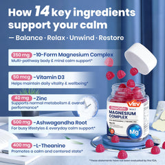 VEV DeepCalm gummies with Zinc and Vitamin D3 for daily wellness