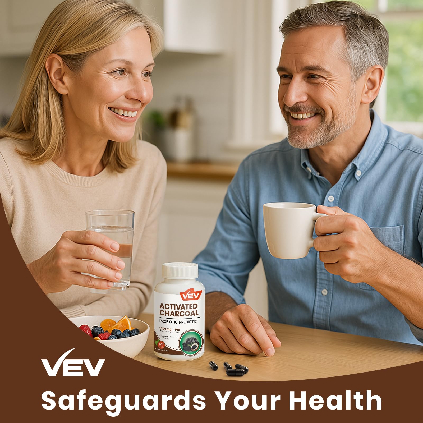 VEV shelf display packaging communicates brand ready for daily routines