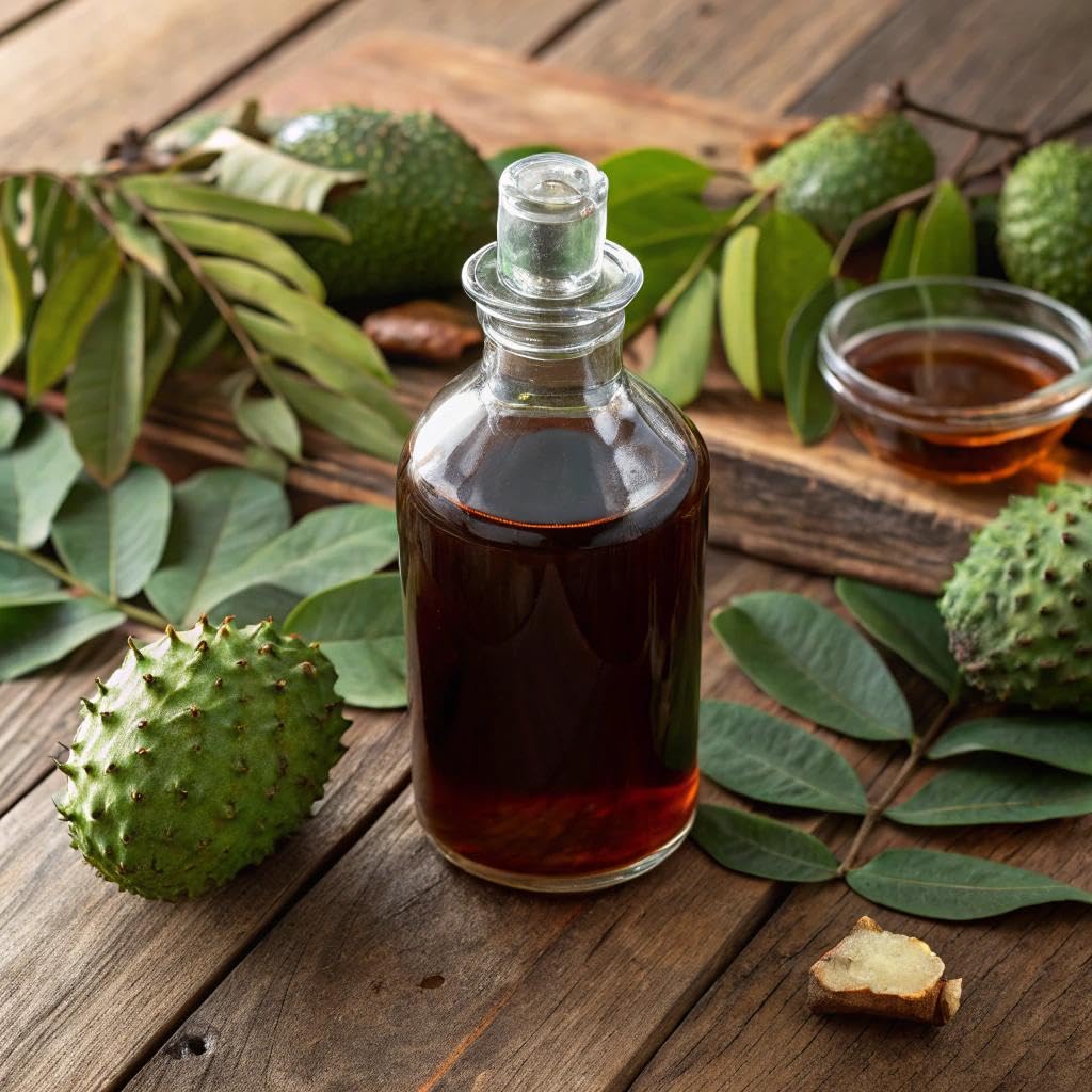 VEV Soursop Bitters spoon shows two tablespoons for after meals digestion.