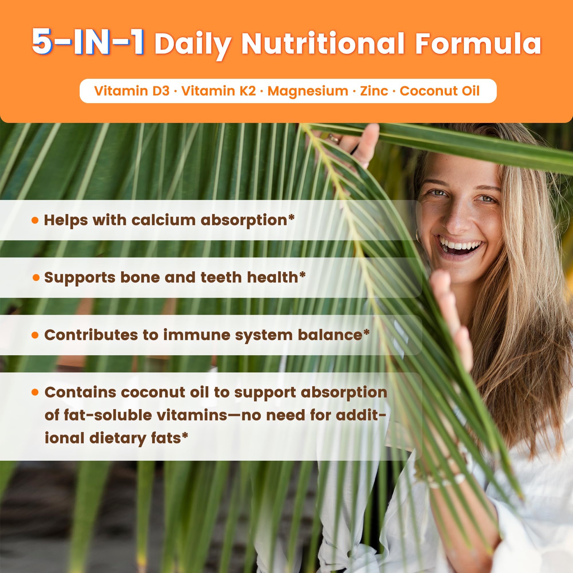 VEV zinc citrate ingredient label highlighting mineral support.