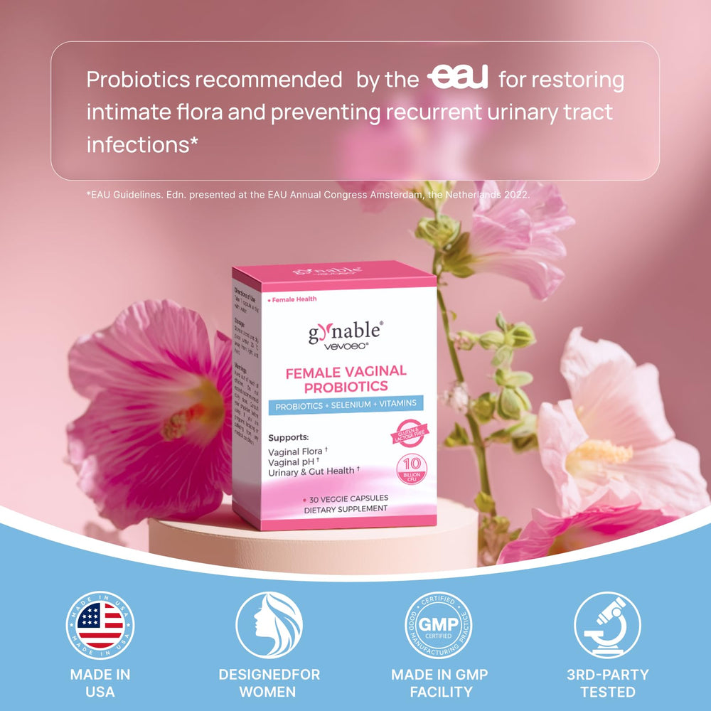Vevoec Gynable clean label highlighting vegan gluten-free formula