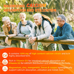 Veyttisy calcium 1200mg ingredients panel highlights a mineral-and-vitamin blend.