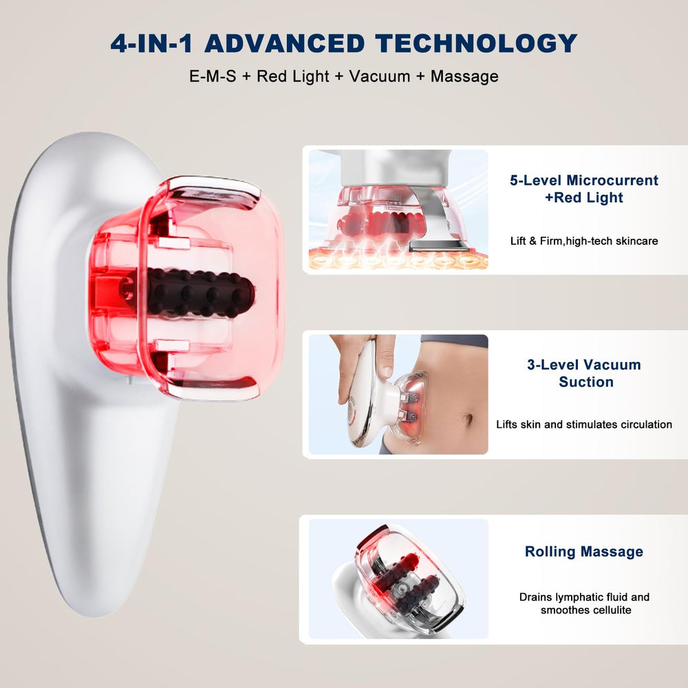 VEZURZO dual suction cups for facial contouring and body treatment.