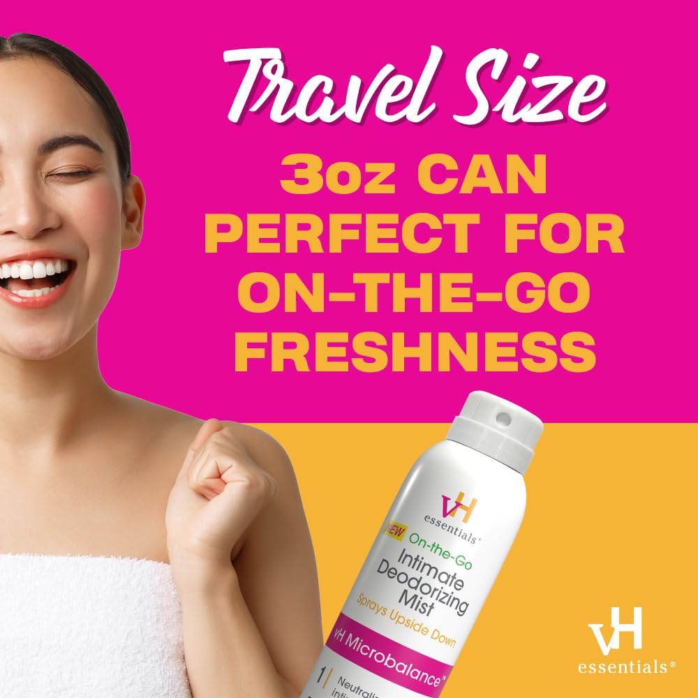 VH Essentials Feminine Mist panty-application-ready for targeted freshness.